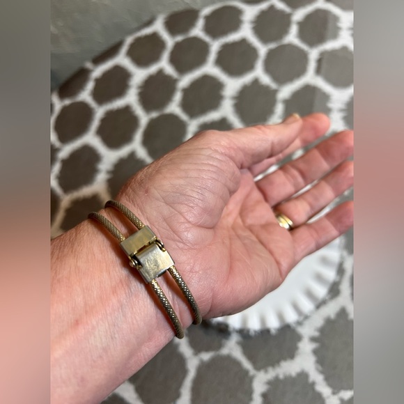 Goldtone Cuff Bracelet Victorian Coventry Vintage Multi Color Stone signed - Picture 14 of 16